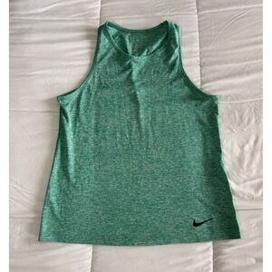 Nike Women Green Active Tank Top Size Small Workout Running Dri Fit EUC